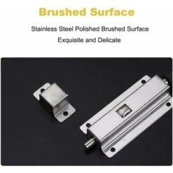 4 Pièce Loquet Coulissant Automatique à Ressort, Verrou De Porte Coulissante En Acier Inoxydable, Serrure à Loquet Coulissant à Barillet, Boulon De Barillet De Porte Pour Salle De Bains -Optimal Serrures Magasin 85548274 4