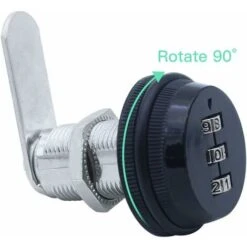 2 Pièces Noir Serrure De Combinaison à 3 Chiffres Verrouillage Du Mot De Passe Serrure à Came Sans Clé - Alliage De Zinc Noir Serrure De Sécurité Codée Pour Tiroir Casier Boîte Placard Porte 7 2 Pièces Noir Serrure De Combinaison à 3 Chiffres Verrouillage Du Mot De Passe Serrure à Came Sans Clé - Alliage De Zinc Noir Serrure De Sécurité Codée Pour Tiroir Casier Boîte Placard Porte -Optimal Serrures Magasin 85696752 3