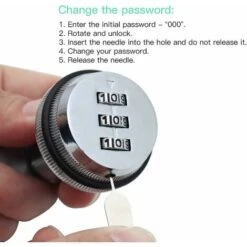 2 Pièces Noir Serrure De Combinaison à 3 Chiffres Verrouillage Du Mot De Passe Serrure à Came Sans Clé - Alliage De Zinc Noir Serrure De Sécurité Codée Pour Tiroir Casier Boîte Placard Porte 9 2 Pièces Noir Serrure De Combinaison à 3 Chiffres Verrouillage Du Mot De Passe Serrure à Came Sans Clé - Alliage De Zinc Noir Serrure De Sécurité Codée Pour Tiroir Casier Boîte Placard Porte -Optimal Serrures Magasin 85696752 5