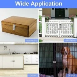 Cadenas Loquet De Porte En Acier Inoxydable Moraillon Cadenas Verrou Porte Chambre Hasp Fermoir Verrou De Porte De Portail Verrou Pour Portes Armoire Tiroir Placard-Argent 4 Pouces -Optimal Serrures Magasin 85786746 5