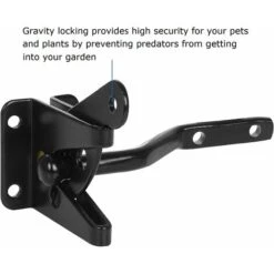 Verrou De Portail Verrouillage Automatique-Serrure Métal à Boulon-Loquet Acier à Gravité Clôture Jardin-Noir-Vis De Fixation Fournis -Optimal Serrures Magasin 87489304 4