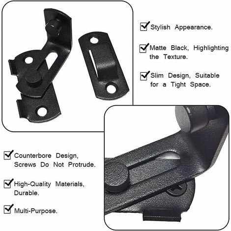 Loquet De Porte ¨ 90 Degr¨s Serrure De Porte Coulissante Boucles De Loquet De Porte Coulissante ¨angle Droit Serrures Et Loquets De Porte De Grange Le Noir 3 Loquet De Porte ¨ 90 Degr¨s Serrure De Porte Coulissante Boucles De Loquet De Porte Coulissante ¨angle Droit Serrures Et Loquets De Porte De Grange Le Noir – Image 3