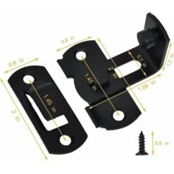 Loquet De Porte ¨ 90 Degr¨s Serrure De Porte Coulissante Boucles De Loquet De Porte Coulissante ¨angle Droit Serrures Et Loquets De Porte De Grange Le Noir 9 Loquet De Porte ¨ 90 Degr¨s Serrure De Porte Coulissante Boucles De Loquet De Porte Coulissante ¨angle Droit Serrures Et Loquets De Porte De Grange Le Noir -Optimal Serrures Magasin 87952456 5