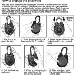 Auspicious-smart Lock Cadenas Serrure à Combinaison Directionnelle Lucchetto Candados Serrures à Bagages De Voyage Vintage Mail Box Gym Locker Smart Lock -Optimal Serrures Magasin 88611546 3