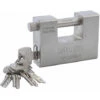 Cadenas Exterieur Ultra Robuste 1kg Avec 5 Clés (Lot De 1) - Gros Cadenas Monobloc En Acier Solide Trempé - Manille De 12mm D’Épaisseur - Protège Garages, Containers, Barrières Et Entrepôts