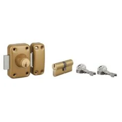 THIRARD - Lot Verrou Double Entrée Capital Cylindre 45mm + Cylindre HG 30x30mm, 6 Clés