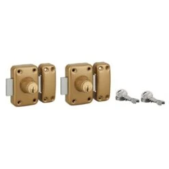 THIRARD - Paire De Verrous Capital Pour Porte D'entrée, Cylindre Double Entrée HG 45mm, S'entrouvrant, 6 Clés