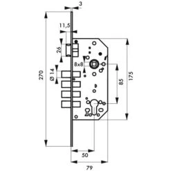 THIRARD - Boitier De Serrure Encastrable à Cylindre Pour Porte D'entrée, Axe 50mm, Bouts Carrés, 4pts, Nickelé, Rosace Fermée 3 THIRARD - Boitier De Serrure Encastrable à Cylindre Pour Porte D'entrée, Axe 50mm, Bouts Carrés, 4pts, Nickelé, Rosace Fermée -Optimal Serrures Magasin 8905354 2