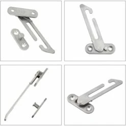 Lot De 2 Entrebâilleurs De Fenêtre UPVC En Acier Inoxydable 304 Avec Crochets Pour Fenêtre De Gauche Et De Droite 7 Lot De 2 Entrebâilleurs De Fenêtre UPVC En Acier Inoxydable 304 Avec Crochets Pour Fenêtre De Gauche Et De Droite -Optimal Serrures Magasin 89067067 3