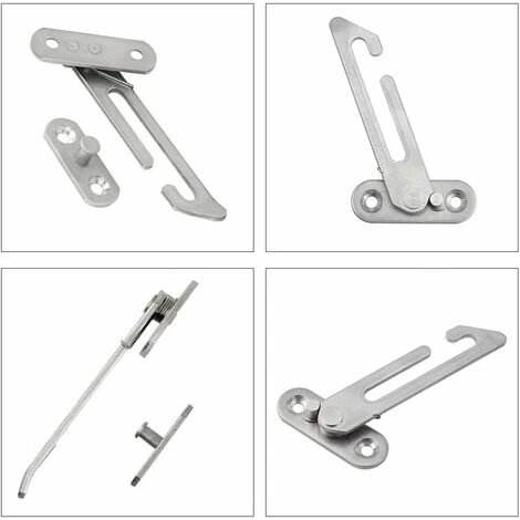 Lot De 2 Entrebâilleurs De Fenêtre UPVC En Acier Inoxydable 304 Avec Crochets Pour Fenêtre De Gauche Et De Droite 3 Lot De 2 Entrebâilleurs De Fenêtre UPVC En Acier Inoxydable 304 Avec Crochets Pour Fenêtre De Gauche Et De Droite – Image 3