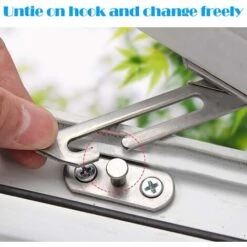 Lot De 2 Entrebâilleurs De Fenêtre UPVC En Acier Inoxydable 304 Avec Crochets Pour Fenêtre De Gauche Et De Droite 8 Lot De 2 Entrebâilleurs De Fenêtre UPVC En Acier Inoxydable 304 Avec Crochets Pour Fenêtre De Gauche Et De Droite -Optimal Serrures Magasin 89067067 4