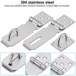 2 Pcs Porte Cadenas En Acier Inoxydable 5 Pouces Fermoir Cadenas Antirouille Durable Avec Vis Loquet De Porte Robustes Anti-corrosion Pour Portes Placard Armoire Tiroir Meubles - Argent 7 2 Pcs Porte Cadenas En Acier Inoxydable 5 Pouces Fermoir Cadenas Antirouille Durable Avec Vis Loquet De Porte Robustes Anti-corrosion Pour Portes Placard Armoire Tiroir Meubles - Argent -Optimal Serrures Magasin 89224738 3