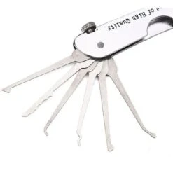 Ensemble De Crochetage De Serrure Pliable 7 En 1 Ensemble De Crochets De Verrouillage En Acier Inoxydable Avec Cle Kit 8 Ensemble De Crochetage De Serrure Pliable 7 En 1 Ensemble De Crochets De Verrouillage En Acier Inoxydable Avec Cle Kit -Optimal Serrures Magasin 89256750 4