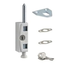 THIRARD - Verrou à Clé Pour Fenêtre Et Porte Coulissante, Blanc, 2 Clés