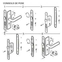 THIRARD - Boitier De Serrure Encastrable à Cylindre Pour Entrée, Axe 50mm, 4 Pênes, Rosaces Ouvertes, Bouts Ronds, Laiton -Optimal Serrures Magasin 8945832 3