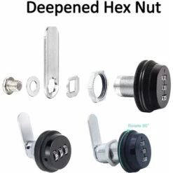 2 Pièce Cam Cabinet Code Lock, Verrouillage Tiroir Mot De Passe, Serrure Armoire Mécanique, Code Verrouillage Serrure, Pour Portes De Tiroir De Sécurité, Coffres à Outils, Casiers 7 2 Pièce Cam Cabinet Code Lock, Verrouillage Tiroir Mot De Passe, Serrure Armoire Mécanique, Code Verrouillage Serrure, Pour Portes De Tiroir De Sécurité, Coffres à Outils, Casiers -Optimal Serrures Magasin 89776100 3