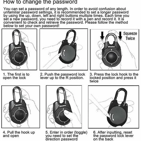 Smart Lock Cadenas Serrure à Combinaison Directionnelle Serrures à Bagages De Voyage Vintage Mail Box Gym Locker Smart Lock 3 Smart Lock Cadenas Serrure à Combinaison Directionnelle Serrures à Bagages De Voyage Vintage Mail Box Gym Locker Smart Lock – Image 3