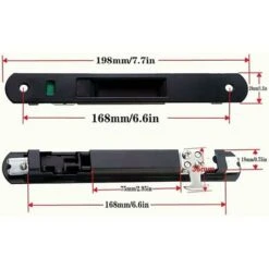 Verrou Baie Coulissante Fermeture - Serrure De Crochet De Fenêtre De Porte Mobile Moderne Simple Face De Verrouillage Pour La Maison Serrure Porte Baie Vitree Porte Coulissante Fermeture，2Pcs -Optimal Serrures Magasin 90600027 4