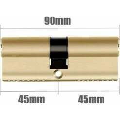 Cylindre 90mm Double Cylindre Profilé, Serrure à Cylindre 90 Mm, Serrure à Cylindre De Qualité Supérieure, Cylindre Double Profilé, Cylindre De Serrure 90 Mm Avec 8 Clés -Optimal Serrures Magasin 90750660 3