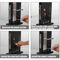 Cylindre 90mm Double Cylindre Profilé, Serrure à Cylindre 90 Mm, Serrure à Cylindre De Qualité Supérieure, Cylindre Double Profilé, Cylindre De Serrure 90 Mm Avec 8 Clés -Optimal Serrures Magasin 90750660 5