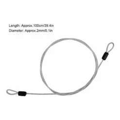 Double Cadenas De Sécurité Portatif, Câble De Verrouillage De Sécurité En Acier Inoxydable à Double Boucle Pour Vélo, Câble De Boucle De Verrouillage De Scooter De Bicyclette-Transparent -Optimal Serrures Magasin 91086933 4