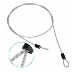 Double Cadenas De Sécurité Portatif, Câble De Verrouillage De Sécurité En Acier Inoxydable à Double Boucle Pour Vélo, Câble De Boucle De Verrouillage De Scooter De Bicyclette-Transparent -Optimal Serrures Magasin 91086933 5