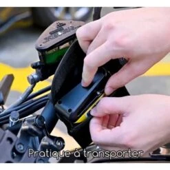 Bloque Disque Moto Alarme 110db Antivol Moto, Alarm Disc Lock Electrique Avec 1.5m Câble Rappel, Sac Portable, Cadenas Anti Vole Pour Motocycle Velo Vespa Moped Moto Cross -Optimal Serrures Magasin 91106206 3