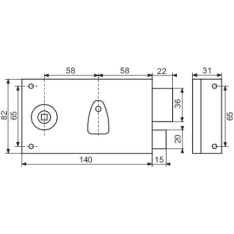 Serrure Horizontale Pêne Dormant Demi Tour - Thirard 2 Serrure Horizontale Pêne Dormant Demi Tour - Thirard – Image 2