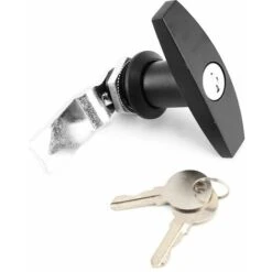 Serrure Porte De Garage Basculante,Serrure De Poignée En T Fixation Arrière Serrure En Forme De T Camion Boîte à Outils T Lock Serrure De Porte De Garage Avec Clés Pour Remorque Auvent De La Caravane