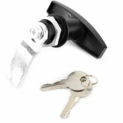 Serrure Porte De Garage Basculante,Serrure De Poignée En T Fixation Arrière Serrure En Forme De T Camion Boîte à Outils T Lock Serrure De Porte De Garage Avec Clés Pour Remorque Auvent De La Caravane -Optimal Serrures Magasin 92680178 4