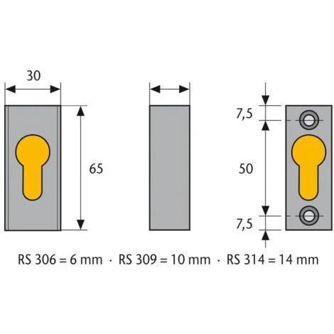 Abus Protège Cylindre RS 14mm Alu 2 Abus Protège Cylindre RS 14mm Alu – Image 2