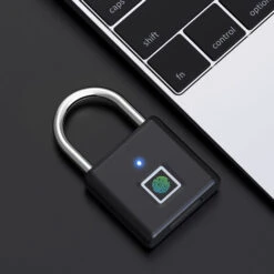 Serrure à Empreinte Digitale, 1 Pièce Argent Déverrouillage Portable, Serrure Intelligente, Serrure Biométrique Sans Clé Pour Les Sacs à Dos, Les Vélos, Les Casiers D'école, Les Casiers De Gymnase, Et -Optimal Serrures Magasin 93436468 5