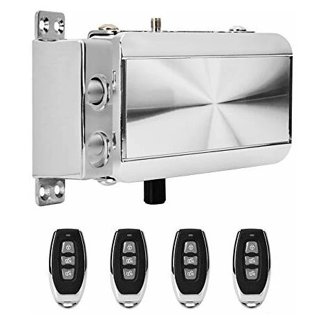 Serrure De Porte Électrique, Serrure De Télécommande Intelligente Serrure Antivol Mécanique Serrure De Porte Sécurité Antivol Forte Avec Quatre Télécommandes Portesécurité à Domicile Serrure Porte 1 Serrure De Porte Électrique, Serrure De Télécommande Intelligente Serrure Antivol Mécanique Serrure De Porte Sécurité Antivol Forte Avec Quatre Télécommandes Portesécurité à Domicile Serrure Porte