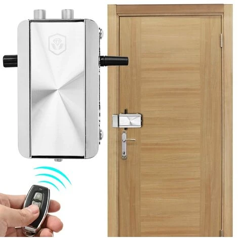 Serrure De Porte Électrique, Serrure De Télécommande Intelligente Serrure Antivol Mécanique Serrure De Porte Sécurité Antivol Forte Avec Quatre Télécommandes Portesécurité à Domicile Serrure Porte 2 Serrure De Porte Électrique, Serrure De Télécommande Intelligente Serrure Antivol Mécanique Serrure De Porte Sécurité Antivol Forte Avec Quatre Télécommandes Portesécurité à Domicile Serrure Porte – Image 2