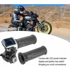 Poignée D'accélérateur électrique Accélérateur à Demi-Torsion 36V Avec Indicateur De Puissance à LED Serrure à Clé Pour Motos électriques Scooters Moto -Optimal Serrures Magasin 95085656 3