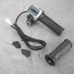 Poignée D'accélérateur électrique Accélérateur à Demi-Torsion 36V Avec Indicateur De Puissance à LED Serrure à Clé Pour Motos électriques Scooters Moto -Optimal Serrures Magasin 95085656 4