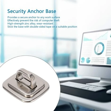 Plaque De Base D'ancrage De Sécurité, En Alliage De Zinc, Antivol, Base D'ancrage De Sécurité, Serrure D'ordinateur, Plaque Fixe, Support De Bureau, Accessoire D'ancrage Pour Ordinateurs Portables, Ta 4 Plaque De Base D'ancrage De Sécurité, En Alliage De Zinc, Antivol, Base D'ancrage De Sécurité, Serrure D'ordinateur, Plaque Fixe, Support De Bureau, Accessoire D'ancrage Pour Ordinateurs Portables, Ta – Image 4