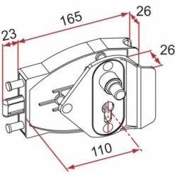 Serrure De Garage Réversible à Demi-cylindre, Bouton Poussoir Et Tirage BQ031370 -Optimal Serrures Magasin 95409542 2