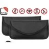 2X Sac Pour Signal RFID Gratuit Faraday RFID Anti-Theft Bag Pour Le Blocage Des Clés De Poche Pour Voiture, Faraday RFID Key Fob Bag - (Noir)