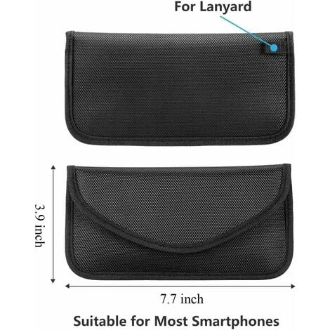 2X Sac Pour Signal RFID Gratuit Faraday RFID Anti-Theft Bag Pour Le Blocage Des Clés De Poche Pour Voiture, Faraday RFID Key Fob Bag - (Noir) 2 2X Sac Pour Signal RFID Gratuit Faraday RFID Anti-Theft Bag Pour Le Blocage Des Clés De Poche Pour Voiture, Faraday RFID Key Fob Bag - (Noir) – Image 2