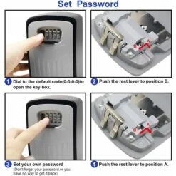 Boite à Clé Sécurisée, Supérieur Grand Clés Boîte, Coffre à Clé Avec Code Numérique à 4 Chiffres, Boite A Clef Mural Sécurisé Pour Intérieur Extérieur Maison Bureau Garage École Gymnase -Optimal Serrures Magasin 95971520 3