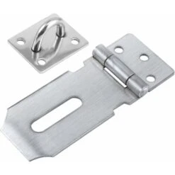 Porte-cadenas　2Pcs Moraillon Résistant Et Agrafe Serrure, Acier Inoxydable Porte Verrous, Porte Fermoir Avec 16Pcs Des Vis, 4 Pouces -Optimal Serrures Magasin 96337157 4