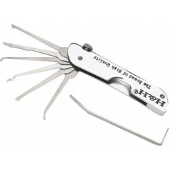 Ensemble De Crochetage De Serrure Pliable 7 En 1 Ensemble De Crochets De Verrouillage En Acier Inoxydable Avec Cle Kit 10.51.33.7 CM