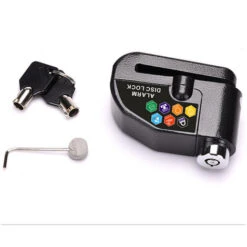 Antivol De Disque De Moto Avec Alarme 110 DB, Alarme Antivol De Disque De Moto Pour Moto/vélo/scooter, 2 Clés, Câble D'alerte De 1,5 M, Batterie De Rechange, Rouge -Optimal Serrures Magasin 97245654 3