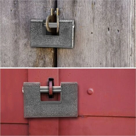 GP Cadenas Exterieur Ultra Robuste Avec 4 Clés - Gros Cadenas Monobloc En Acier Solide Trempé - Manille De 12mm D’Épaisseur - Protège Portes De Garages, Containers, Barrières Et Entrepôts 5 GP Cadenas Exterieur Ultra Robuste Avec 4 Clés - Gros Cadenas Monobloc En Acier Solide Trempé - Manille De 12mm D’Épaisseur - Protège Portes De Garages, Containers, Barrières Et Entrepôts – Image 5