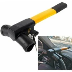 Canne Antivol Voiture Verrouillage De Volant Barre De Volant Antivol De Sécurité Universelle Voiture Rétractable T-Lock,
