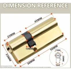 LECHUANG 1 Pièce Cylindre En Laiton Euro 30/50 Mm, Serrure à Cylindre Clé/clé 80 Mm Avec 5 Clés Horizontales En Laiton, Anti-crochetage, Anti-perçage, Anti-claquement, Anti-choc, Finition Laiton Poli 7 LECHUANG 1 Pièce Cylindre En Laiton Euro 30/50 Mm, Serrure à Cylindre Clé/clé 80 Mm Avec 5 Clés Horizontales En Laiton, Anti-crochetage, Anti-perçage, Anti-claquement, Anti-choc, Finition Laiton Poli -Optimal Serrures Magasin 98899655 3