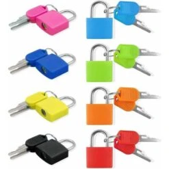 8pcs Serrures De Valise Avec Clés, Cadenas Valise, Petit Cadenas à Clé, Cadenas Couleur Mini, Cadenas Bagages Multicolore, Cadenas Valise Avec 2 Clé, Pour Bagage Valise Sac De Voyage Diary, 8 Couleurs